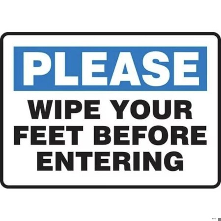 Accuform SAFETY SIGN PLEASE WIPE YOUR FEET MHSK937XL MHSK937XL